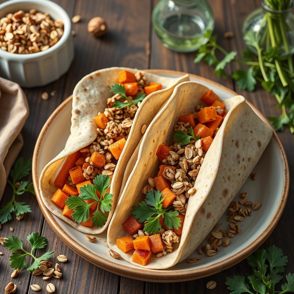 Tacos de zanahoria asada con hummus y granola: la receta primaveral que tu mesa necesita