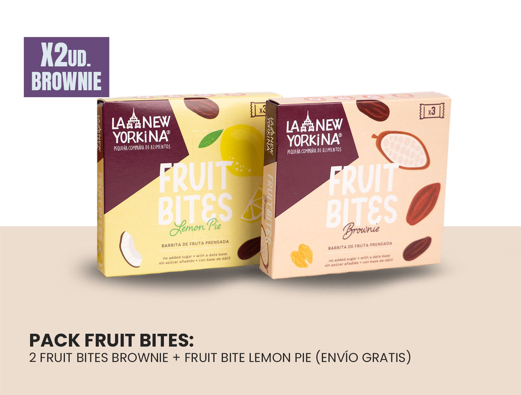 Pack 2 boxes Fruit Bites Brownie + 1 box Fruit Bite Lemon Pie