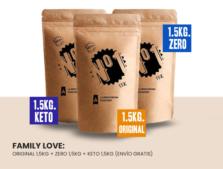 FAMILY LOVE (1 Original 1.5 + 1 Zero Sugar 1.5 + 1 Keto 1.5kg)